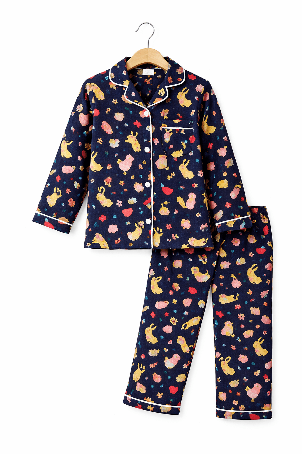 Bunny & Butterfly Cotton Pajama Set - Image 2