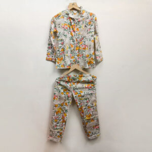 Floral Print Cotton Pyjama Set