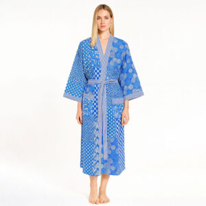 Geometric & Floral Kimono Robe