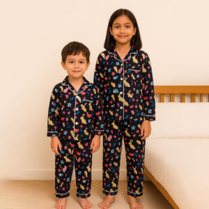 Kids’ Bunny & Butterfly Print Pyjama Set