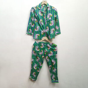 Seahorse & Stripes Cotton Pyjama Set