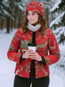 Handcrafted Quilted Jacket – Jungle Escape