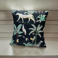Jungle Print Quilted Pillow Cover