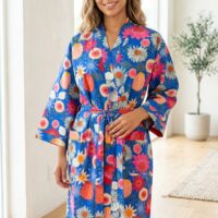 Floral Fiesta Cotton Robe