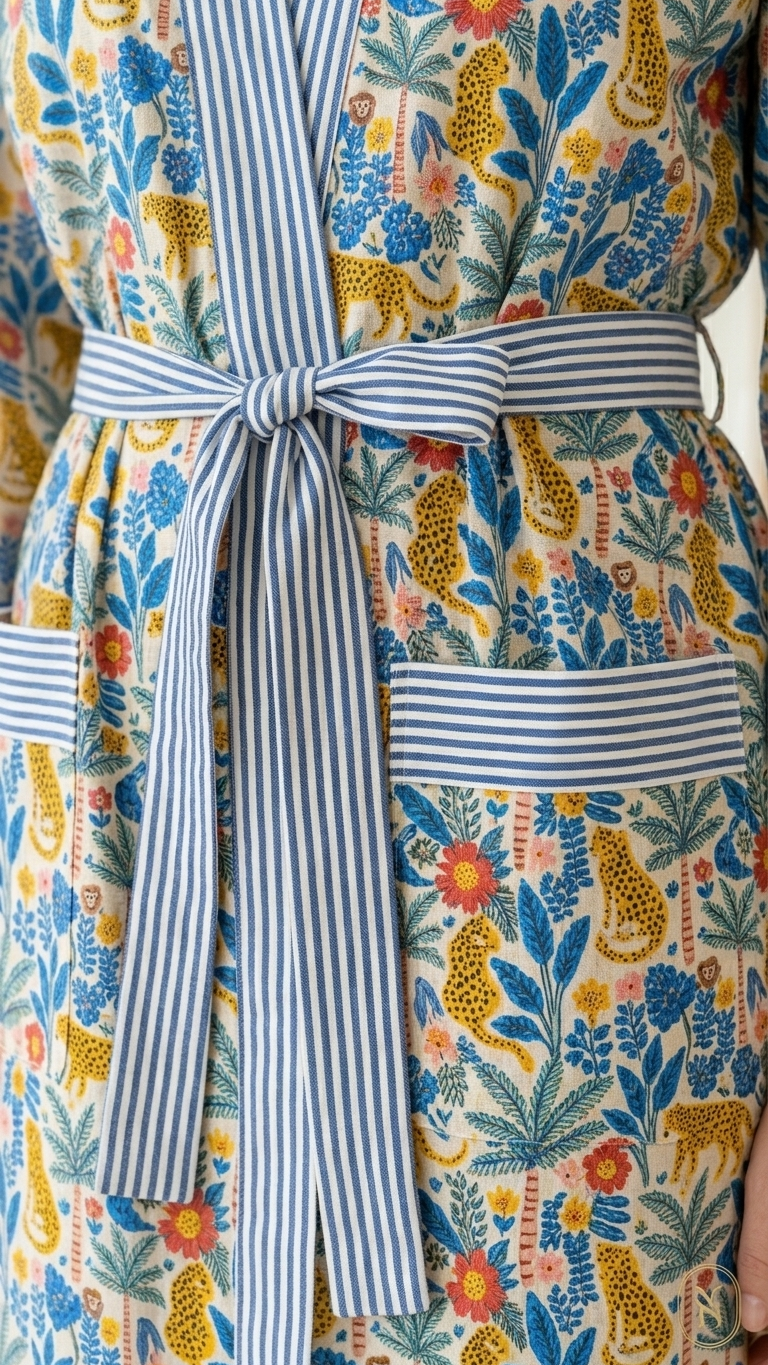 Leopard Bloom Cotton Robe - Image 5