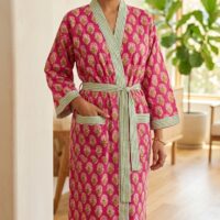 Pink Petal Cotton Robe