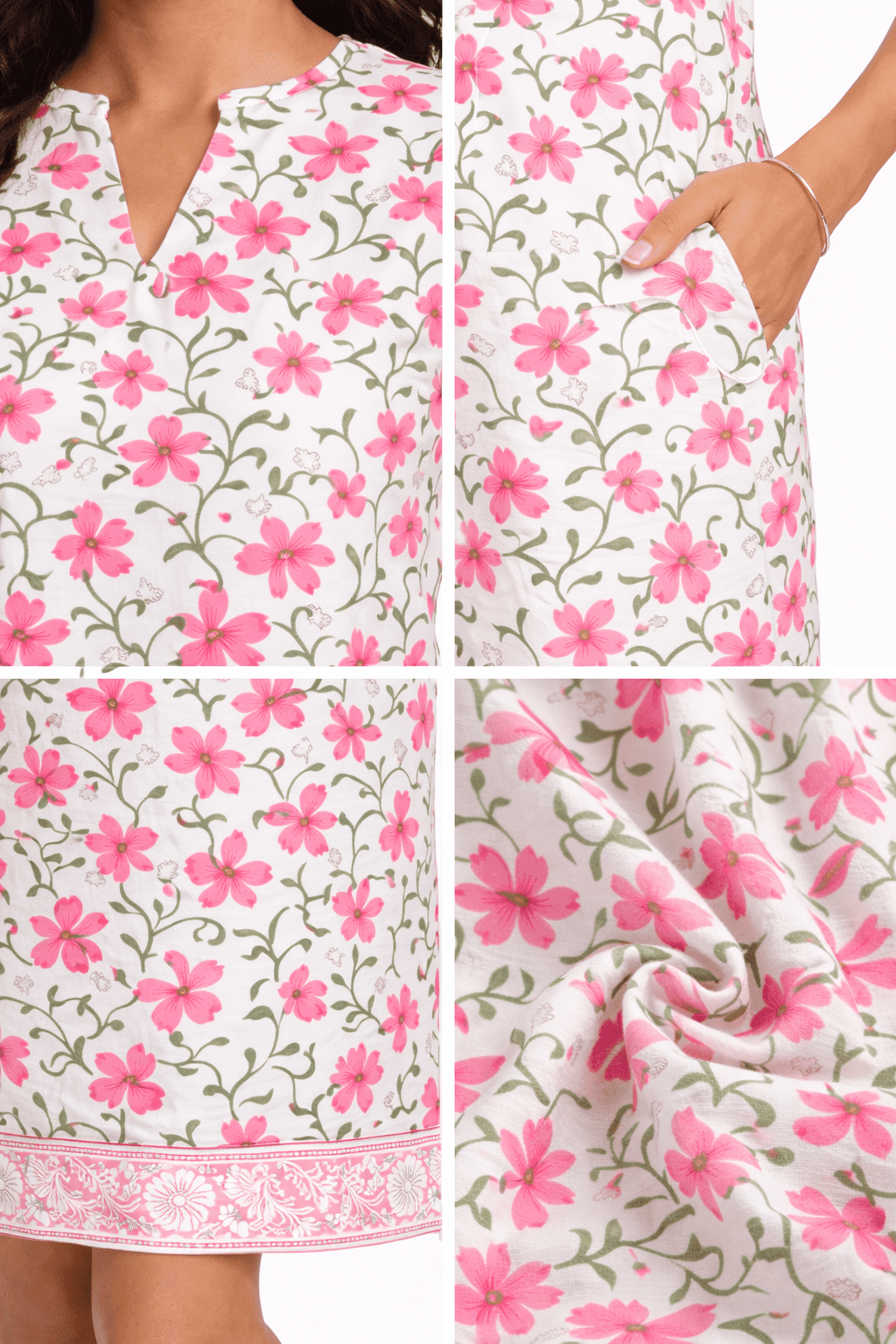 Pink Signature Floral Dress - Image 3