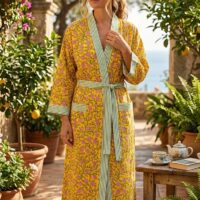 Sunlit Blossom Garden Robe