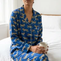Blue Tiger Pajama Set