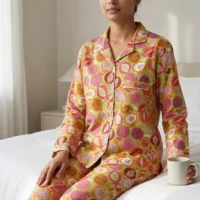 Citrus Orchard Green Pajama Set