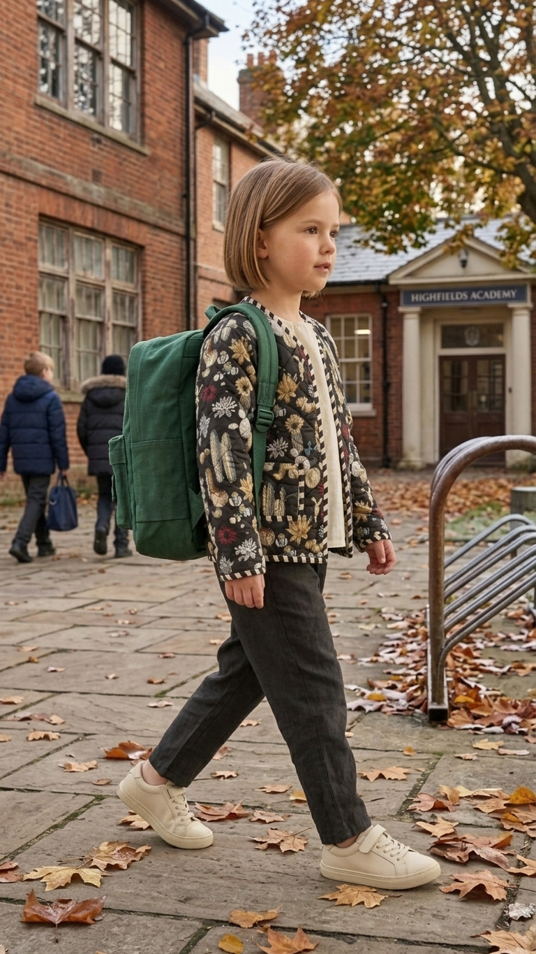 Kids Reversible Quilted Jacket – Desert Bloom Print | 100% Cotton - Image 4