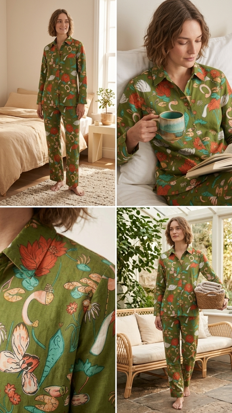 Olive Garden Cotton Pajama Set - Image 2