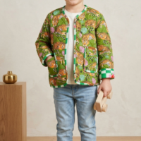 Kids Reversible Quilted Jacket – Tiger Print | 100% Cotton