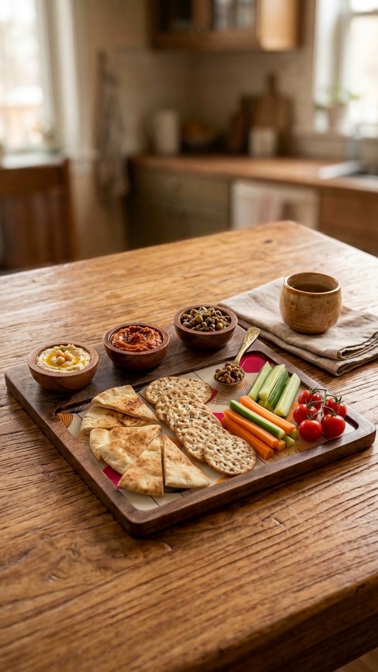 Enamel Mango Wood Serving Board with 3 Bowls (Coming Soon)